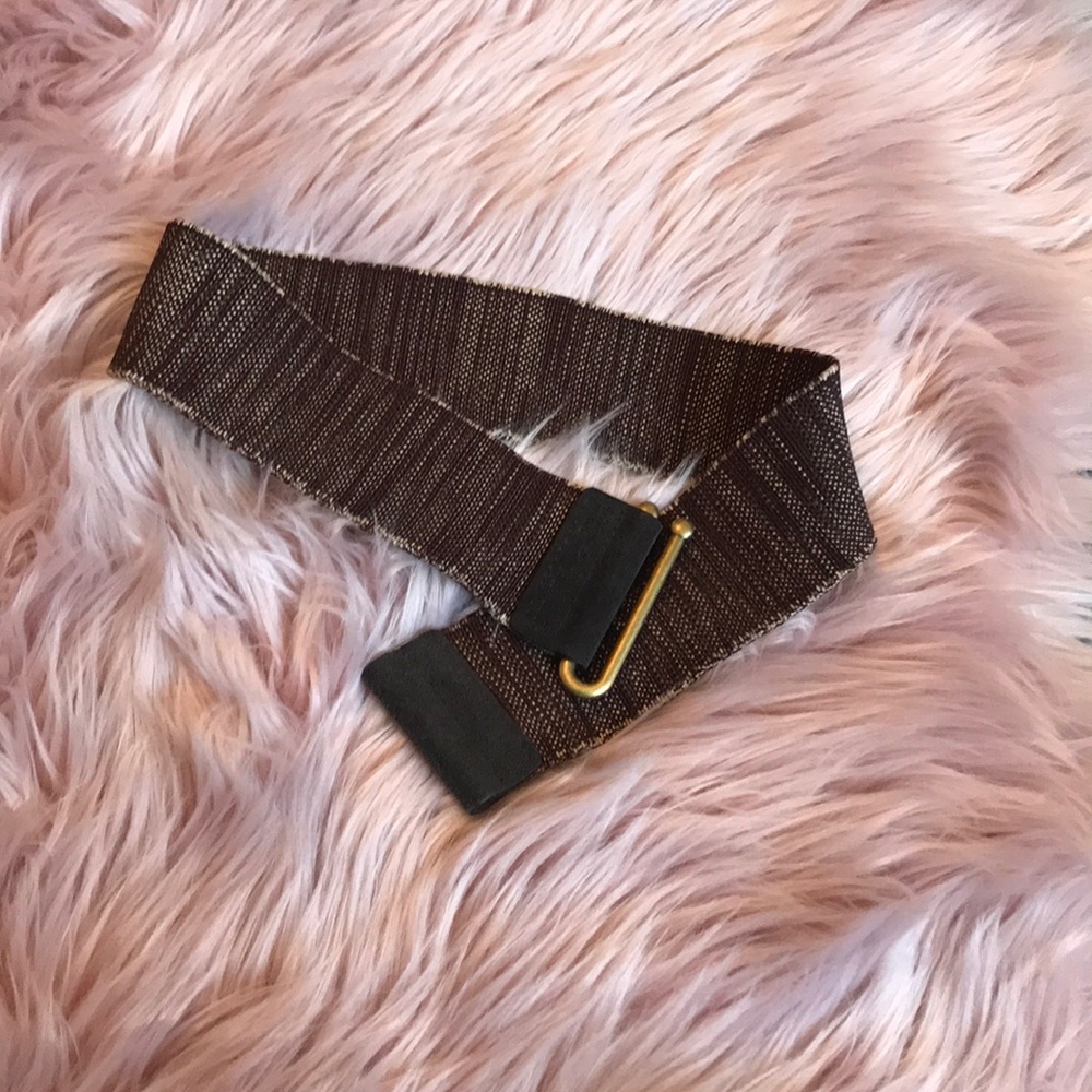 Brown elastic belt
